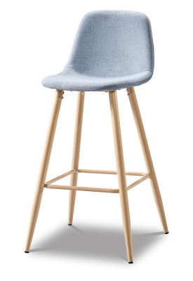 Барный стул 350B голубой/дерево фото Барный стул 350B голубой/дерево. Фото №2