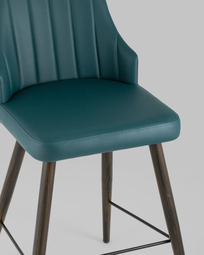 Стул полубарный Коналл экокожа темно-синий. Фото №8