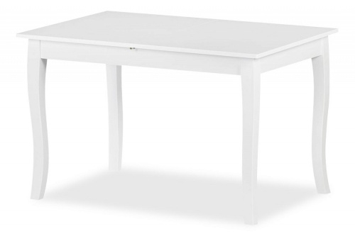 Стол раскладной Гефест/Hephaestus (mod. MEC T-421E) дерево гевея/мдф, 80х120+30х76см, pure white (белый 2-1). Фото №1
