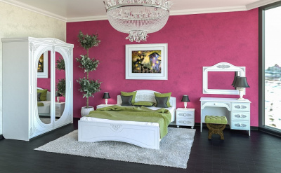 кровать 2000*1600 Ассоль АС-113К с ламелями и комплектом опор белое дерево. Фото