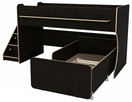 Кровать двухъярусная Р444-2 Капризун 7, древесина коричневая светлая дуб. Фото №6