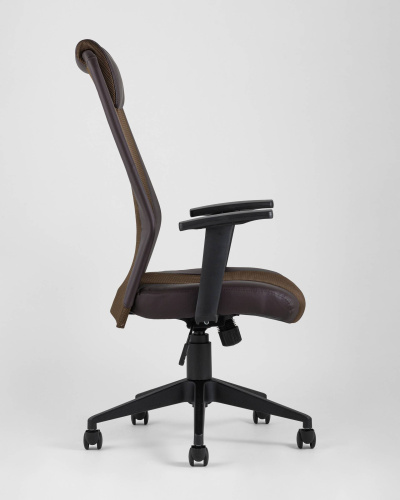 Кресло офисное TopChairs Studio коричневое. Фото №4