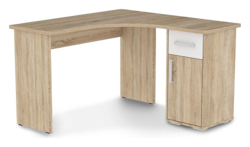 Лайт-1 Стол компьютерный 1200 угловой дуб сонома/белый. Фото №1
