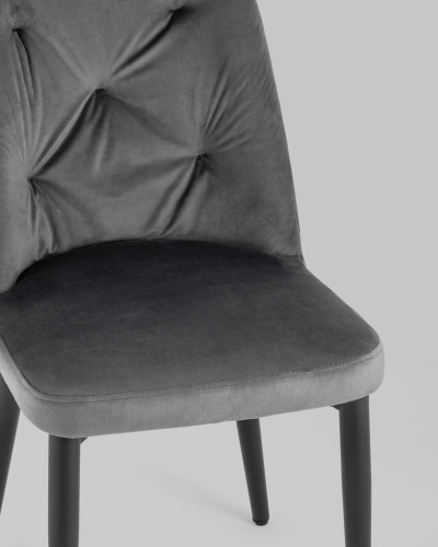 Стул Эмма велюр серый. Фото №9