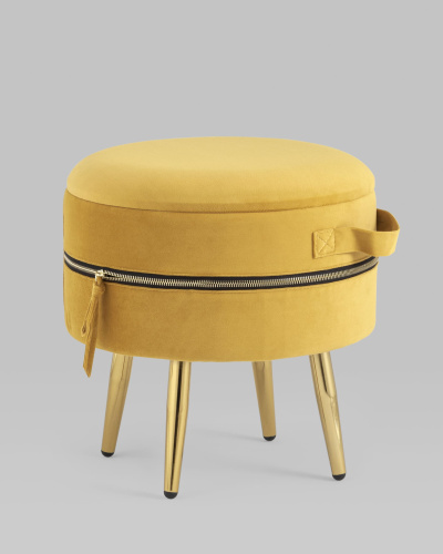 Пуф Тильда велюр охра. Фото №3