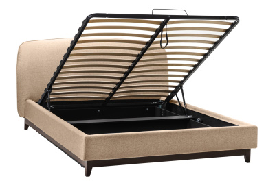 Кровать с ортопедическим основанием и ящиком 1.8 Сканди Лайт_Беж. Фото