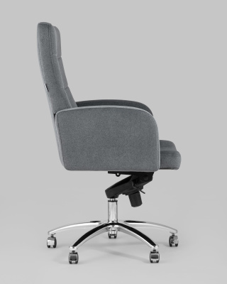 Кресло руководителя Лансет микровелюр темно-серый. Фото №4