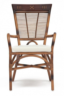 Стул Secret De Maison Kavanto с подлокотниками  натуральный ротанг, 98х60х51см, коричневый античный / Brown Antique. Фото №2