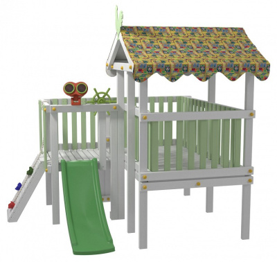 Комплекс игровой ДК8Б, бирюзовый, серый. Фото №3