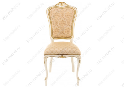Стул деревянный Руджеро патина золото / бежевый комби. Фото